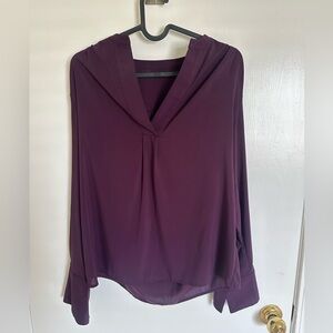 Calvin Klein Plum V-Neck Blouse